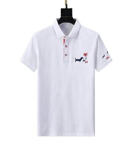Модный дизайнер мужские рубашки Polos рубашки мужчины с коротким рукавом Футболка оригинальные одноиместные отвороты рубашка куртка спортивная одежда бег костюм M-3XL @ 18