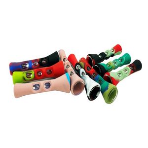 Colorful Multi Styles Smoking Silicone Skin Protective Sheath Glass Dry Herb Tobacco Preroll Rolling Roller Cigarette Filter Holder Innovative Mouthpiece Tips