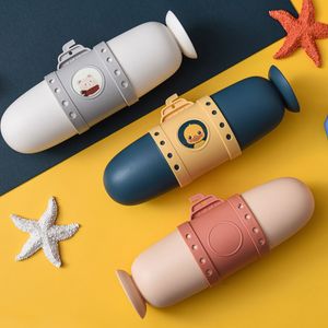 Submarines Kit portaspazzolino da viaggio per spazzolino da cartone animato Set di cofanetti per amanti carini con collutorio portatile alla moda 4 colori