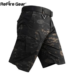 Rapire Gear Men's Camo Army Tactical Short Pantsミリタリー戦闘マルチポケット貨物ショーツ兵士夏の防水作業210806