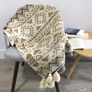 Blankets Knitted Bohemian Shawl Blanket Throw Napping Winter Sofa Decoration Cover Weighted King Size