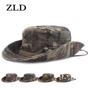 Cloches ZLD Cotton Summer Spring Cappelli da pescatore da uomo Big Wide Brim Fishing For Men Women Hiking Sombrero Gorro Cappello da sole maschile