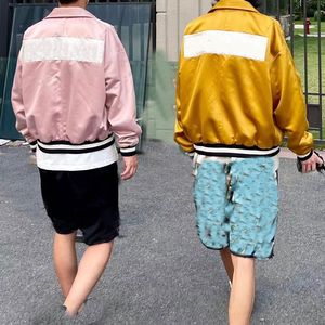 2021 Baseball Jacket Womens Mens Embroidered Essentials Coat Fog Yellow Pink Fear Quality of God Man Bomber Jackets