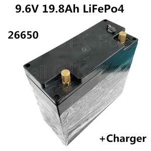  Rechargeable 26650 battery pack 9.6V 20Ah LiFepo4 battery for solar energy storage system electric tool emergency light+Charger