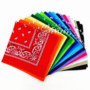 54*54CM Handkerchief polyester Cotton Novelty Double Sided Print Paisley Bandanas Cowboy Bandana Handkerchiefs Paisleys Prints Head Wrap Scarf