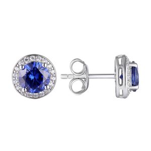 GZ ZONGFA Classic Fine Jewelry Elegant fashion Ladies 925 sterling silver Natural Tanzanite Gemstone Stud Earrings