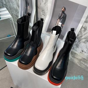 2021 패션 브랜드 부티 여성 플랫폼 chunky boot lady boot 럭셔리 디자이너 여성 부츠 중간 송아지 디자이너 부츠 2021