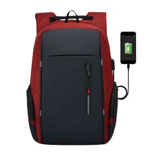 Mochila mens e mochila impermeável das mulheres, 15,6 polegadas, carregador USB, viagem de Oxford, saco de negócios notebook