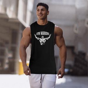 Muskleguys Bodybuilding Odzież Gym Fitness Tank Top Mężczyźni Rozciągnij Odcięte Dropped Armholes Sports Kamizelka Trening Koszula Bez rękawów 210421