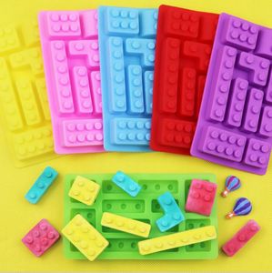 10 Holes Brick Blocks Shaped Cake Moulds Delicate Rectangular DIY Chocolate Silicone Mold Ice Cube Tray Cakes Tools Fondant Molds