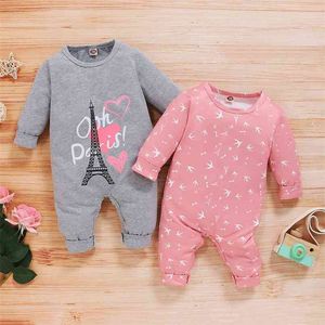 Arrival Autumn and Winter Baby Pretty Love Jumpsuit Clothing 210528