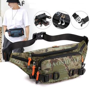 FSHION MĘŻCZYZNA Torba Wodoodporna Nylon Torby na ramię Chłopcy Travel Fitness Travel Fanny Pack Outdoor Sport Running Cheat Packs Wielofunkcyjny pakiet Pakiet