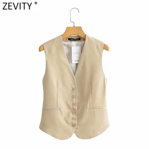 Women Fashion Single Breasted Sleeveless Slim Vest Jacket Ladies Business Casual WaistCoat Chic Poplular Tops CT707 210416