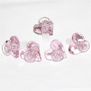 14 мм розовый сердечный корпус кальян стеклянная чаша для курения аксессуары табака кусок для силиконовых бонсов