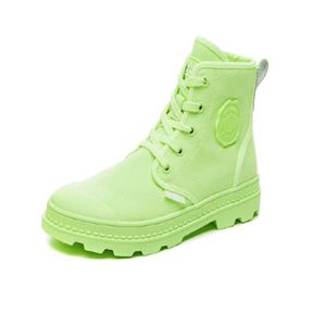 النساء الأحذية منصة الأحذية chaussures الأخضر الوردي براون إمرأة بارد دراجة نارية التمهيد الجلود الأحذية المدربين الرياضة أحذية رياضية الحجم 35-39 03