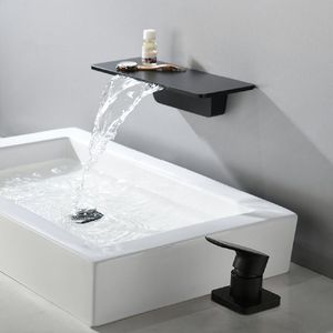 Wholesale bathroom inserts for sale - Group buy Bathroom Sink Faucets Dark Installation Inserts Wall Type Faucet Cold Waterfall Wash Basin Face Bath Copper