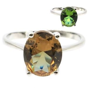 12x10mm Adorável bonito criado cor mudando alexandrite topaz para meninas diariamente desgaste anéis de prata cluster de gota