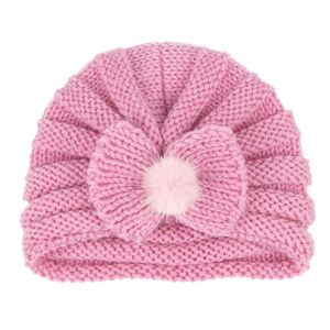 Einfarbig Baby Woolen Gestrickte Stirnband Kappen Bogen Geknotet Weiche Elastische Baby junge Mädchen Stirnbänder Haar Zubehör