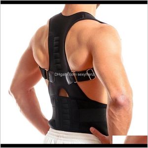 Mens Body Design Posture Corrector Support Magnetic Back Shoulder Brace Belt Adjustable Men Shapers Women Shaper Belts P2Rev H90Wa