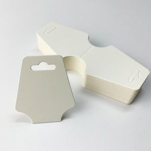Retail Pieces necklace Package DIY Double Fold Kraft Paper Label Rectangular Gift Card Blank Colors Jewelry Pouches Bags