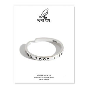 Wholesale ancient alphabet resale online - Cluster Rings S STEEL Vintage Sterling Silver For Women Resizable Ancient Greek Alphabet Ring Plata Para Mujer Fine Jewellery