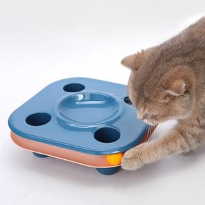 Kattleksaker pussel leksaker, multifunktionell matskål valp spår roligt inomhus husdjur och spela varor