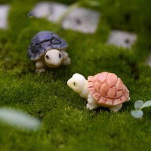 Trädgårdsdekorationer Söt Mini Sköldpaddor Landskap Ornaments Resin Fairy Miniatyrer Dekoration RH1729
