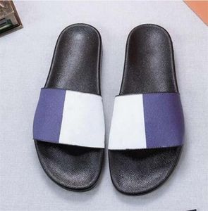 137w mais recente de alta qualidade homens design mulheres flip flops chinelos moda couro slides sandálias senhoras sapatos casuais