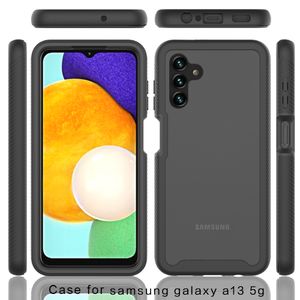 Hybrid Robust Armor ShockoProof Fodral för Samsung Galaxy A13 5G 6,5 inches TPU Bumper Transparent akryl hårt plastbackskydd