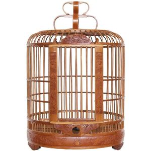 Piccoli prodotti per animali intagliati Thrush Bird Bird Cage Bamboo Boutique Fascia alta Scatola di Lusso Grande Myna Parrot conveniente Bello