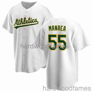 Niestandardowy Sean Manaea # 55 Jersey Szyte Mężczyźni Kobiety Młodzież Kid Baseball Jersey XS-6XL