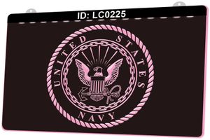 LC0225 Stany Zjednoczone Marynarka wojenna Sign Grawerowanie 3D