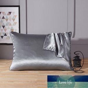 2st Silver Grå Silk Pillowcases utan dragkedja för huden Mulberry Pillow Case Hypoallergenic Poszewki Na Poduszki 48x74cm