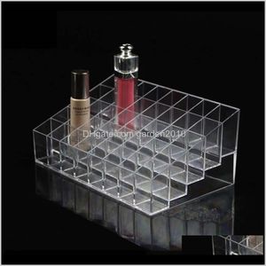Caixas Caixas Clear Plástico 36/40 Slot Maquiagem Caixa de Armazenamento Cosmético Lip Gloss Organizador Titular Batom Display Rack Kfgfv N5jdy