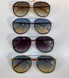 Новые круглые полные солнцезащитные очки Z1203 Золотой металл /синий градиент солнечные очки для мужчин Puplar Fashion Cool Lomens Summer Uv400 Стакалы