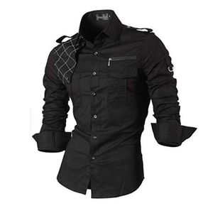 Camisas casuais dos homens jeansianos camisas de moda desinger elegante manga comprida fina 8371 black2 210809