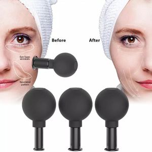 Ny stil Svart Gummi Vakuum Massage Face Body Cupping Cup Head Glass Anti Cellulite Facial Cuppings Therapy Relax Fat Burner Health Massager