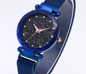 Factory Whole Diamond Starry Sky Beautiful Quartz Womens Watch Ladies Watches FaHsion Woman Casual Hevisches Full Black212e