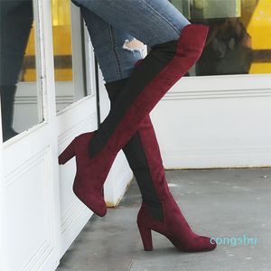 Women's winter over-the-knee thermal boots fashion side zipper design over-the-knee boots Dropshipping and wholesale23