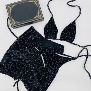 Yaz Kişilik Tasarımcı Bikini Set Klasik Mektup Desen Kadın Mayo 3 Renkler Seksi Charm Kız Bikini Mayo