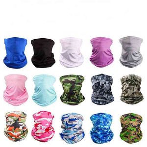 Utomhus Balaclava Bandana för cyklister Cykling Headband Camouflage Neck Scarves Neck Warmer Gaiter Anti-UV Face Cover Headwear Y1229