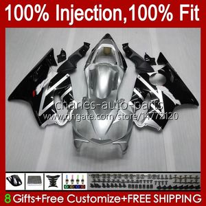 Corpo de OEM para Honda CBR600F4I F4 I CBR600FS 01-03 Bodywork A6NO.13 CBR 600F4I 600 F4I FS CC 2001 2002 2003 CBR600 F4I 600cc 01 02 03 Molde de injeção Preto prateado