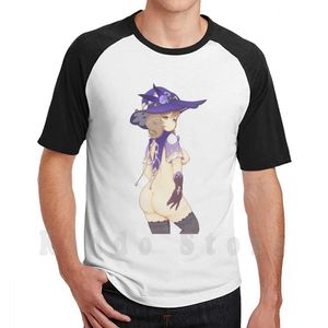 Lisa-Genshin Impact T Shirt Män Bomull S-6XL Lisa Genshin Impact Pinup Purple NSFW Hentai Strumpor Y0901