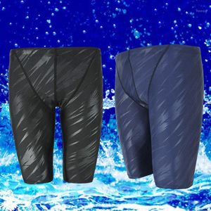 Durável Anti-Cloro Homem Natação Troncos Jammers Shorts Profissional Swimwear Homens Nadar Badehose