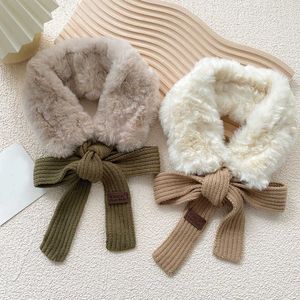 2021 herbst Winter Frauen Schal Warme Mode Häkeln Gestrickte Schal Faux Pelz Kragen Hals Schals Koreanische Stil Gefälschte Kragen Schals h0923