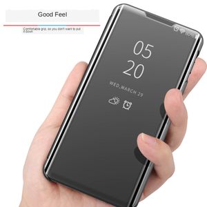 Luxury Mirror Flip Stand Telefon Fodral för Xiaomi MI 10T 11T Pro 11 Lite RedMi 10 9T Anm. 10 PRO K40 POCO F3 M3 9 Kraftbakgrund