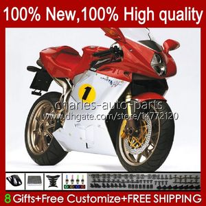 MV Agusta F4 R312 750S 312R 750R 1000R 05 06ボディワーク35NO.56 MA MV F4 750 1000 R CC S 1000CC 05-06 COWLING 312 1078 S 2005 2006フルボディレッドホワイトホット312 1078