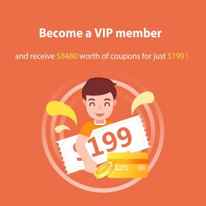 Become a VIP member and receive $8480 worth of coupons for just $199 ! on Sale