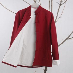 Männer Jacken Große Größe Männer Baumwolle Tang-anzug Frühling Herbst Mantel Langarm Tops Männlich Casual Jacke Chinesischen Stil M-4XL