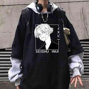 2021 Hot Tokyo Revengers Hoodies Männer Frauen Kurokawa Izana Pullover Sweatshirt Hip Hop Bluzy Tops Kleidung H1227